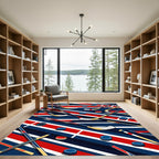 Dynamic Hockey Stick Geometric Graphic Rug