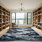Dark Stormy Clouds with Rain Rug