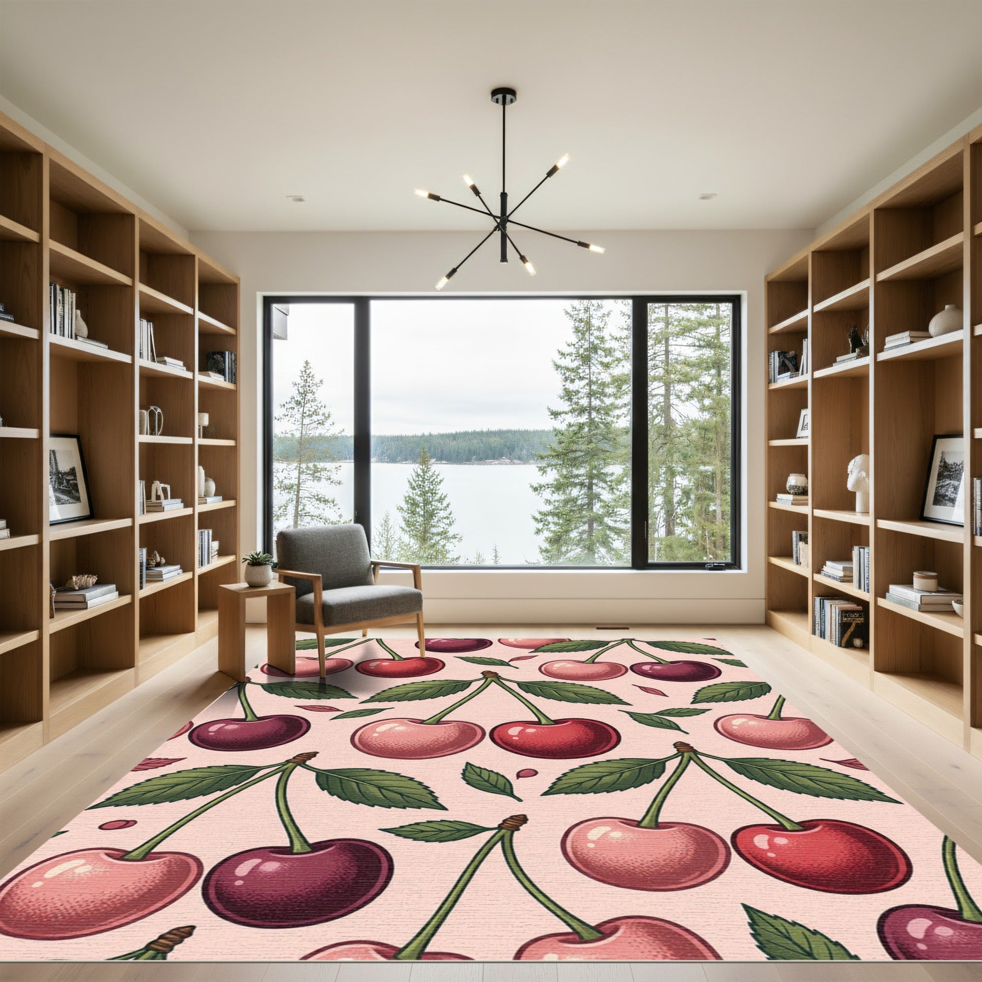 Sweet Cherry Blossom Fruit Repeating Rug