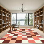 Terracotta Square Checkerboard Loom Rug