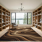 Rich Brown Woven Flow Rug