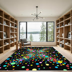 Colorful Polka Dot Burst Rug