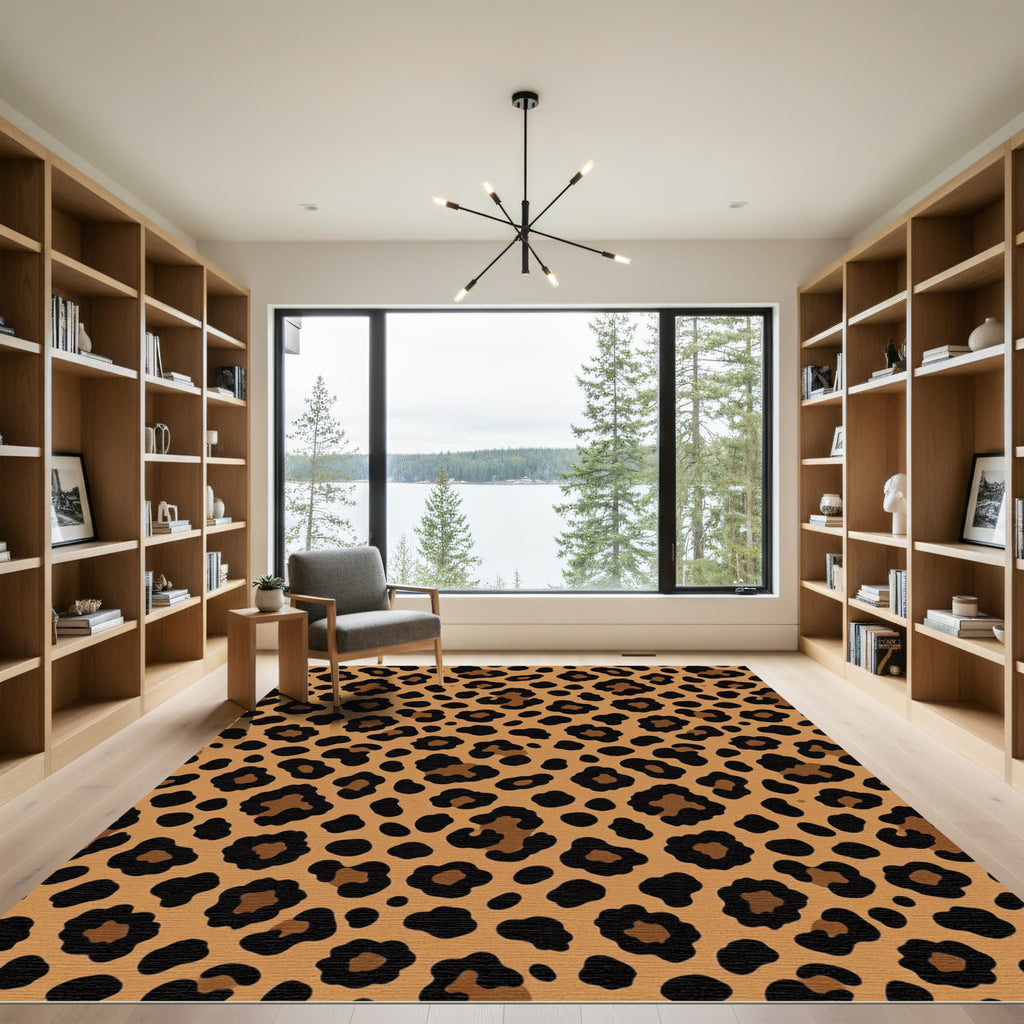 Brown and Black Safari Spots Rug
