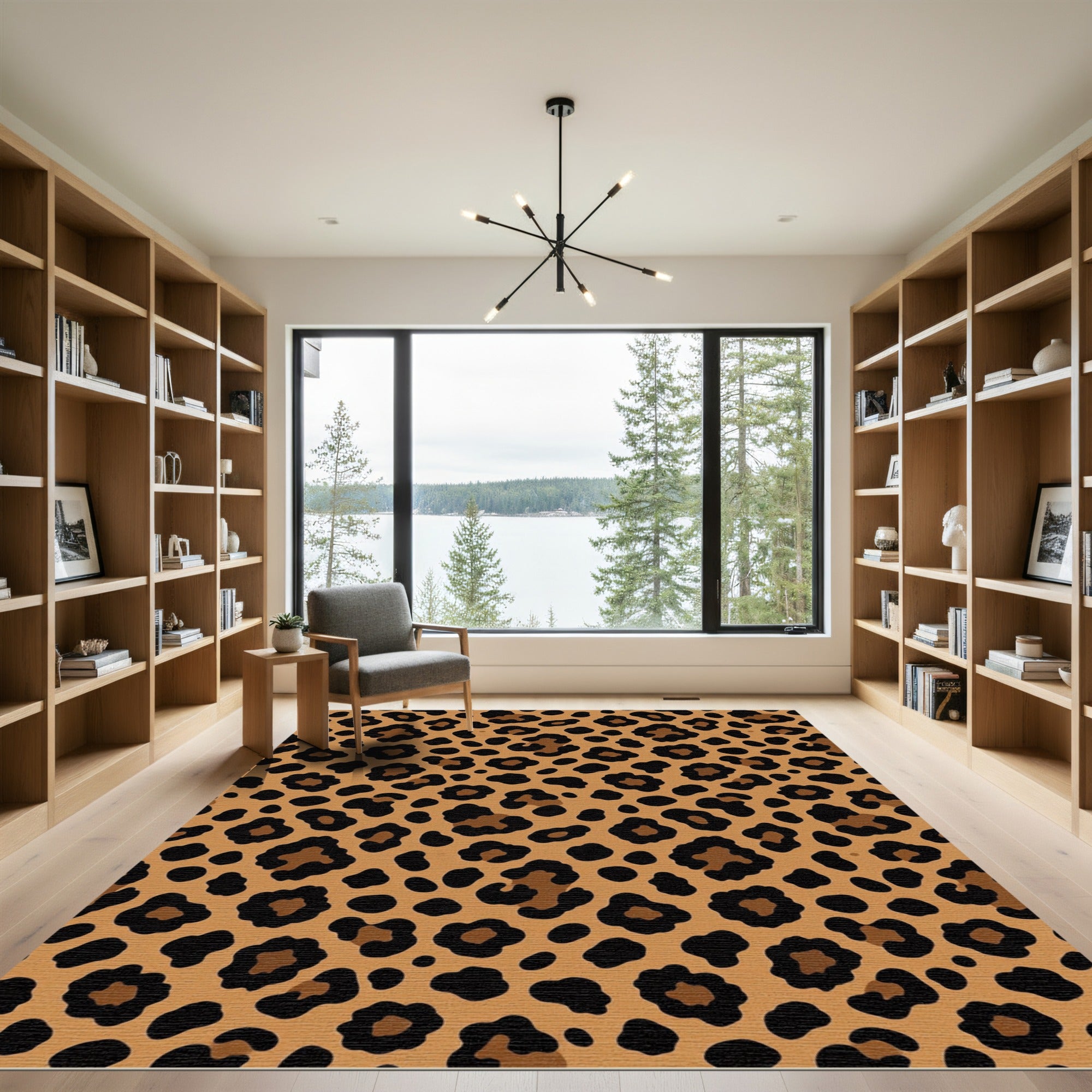 Brown and Black Safari Spots Rug