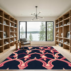 Pink Archway Lattice Pattern Rug
