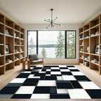 Monochromatic Abstract Three Dimensional Geometric Block Rug
