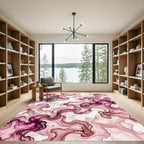 Deep Ink Wash Ribbons Rug