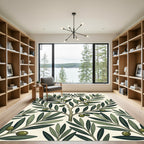 Botanical Olive Branch Mediterranean Sage Rug