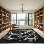 Monochromatic Abstract Interlocking Tubular Loop Rug