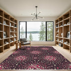 Radiant Pink Dot Burst Rug