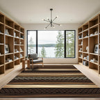 Earthy Woven Stripe Textural Rug