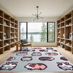 Cute Gray and Brown Guinea Pig Rug