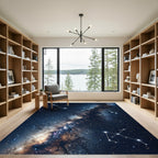 Celestial Navy Galactic Constellation Sky Rug