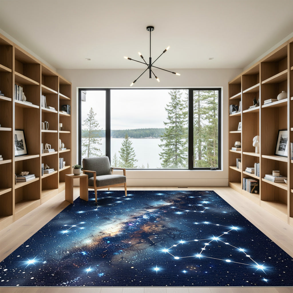 Cosmic Constellation Starry Night Rug