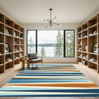 Coastal Abstract Stripe Horizon Rug