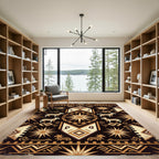 Tawny Earthly Tone Animal Medallion Rug