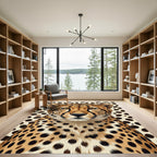 Cheetah Spots Contemporary Animal Portrait Rug