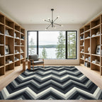 Monochromatic Chevron Gradient Effect Rug