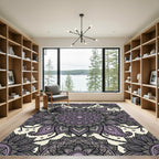 Lavender Mandala Paisley Chain Art Rug