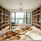 Earthy Choco Ink Swirls Rug