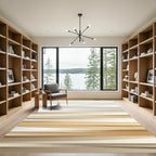 Soft Beige Layered Horizon Rug