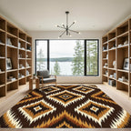 Earthy Diamond Zigzag Organic Rug
