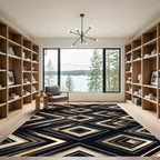 Bold Geometric Diamond Shards Rug
