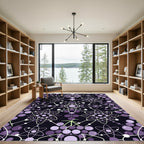 Violet Atom Starburst Network Rug