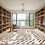 Earthy Tones Diagonal Dash Rug