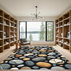 Natural Smooth Stone Assemblage Rug