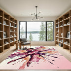 Elegant Dancer Watercolor Splash Rug