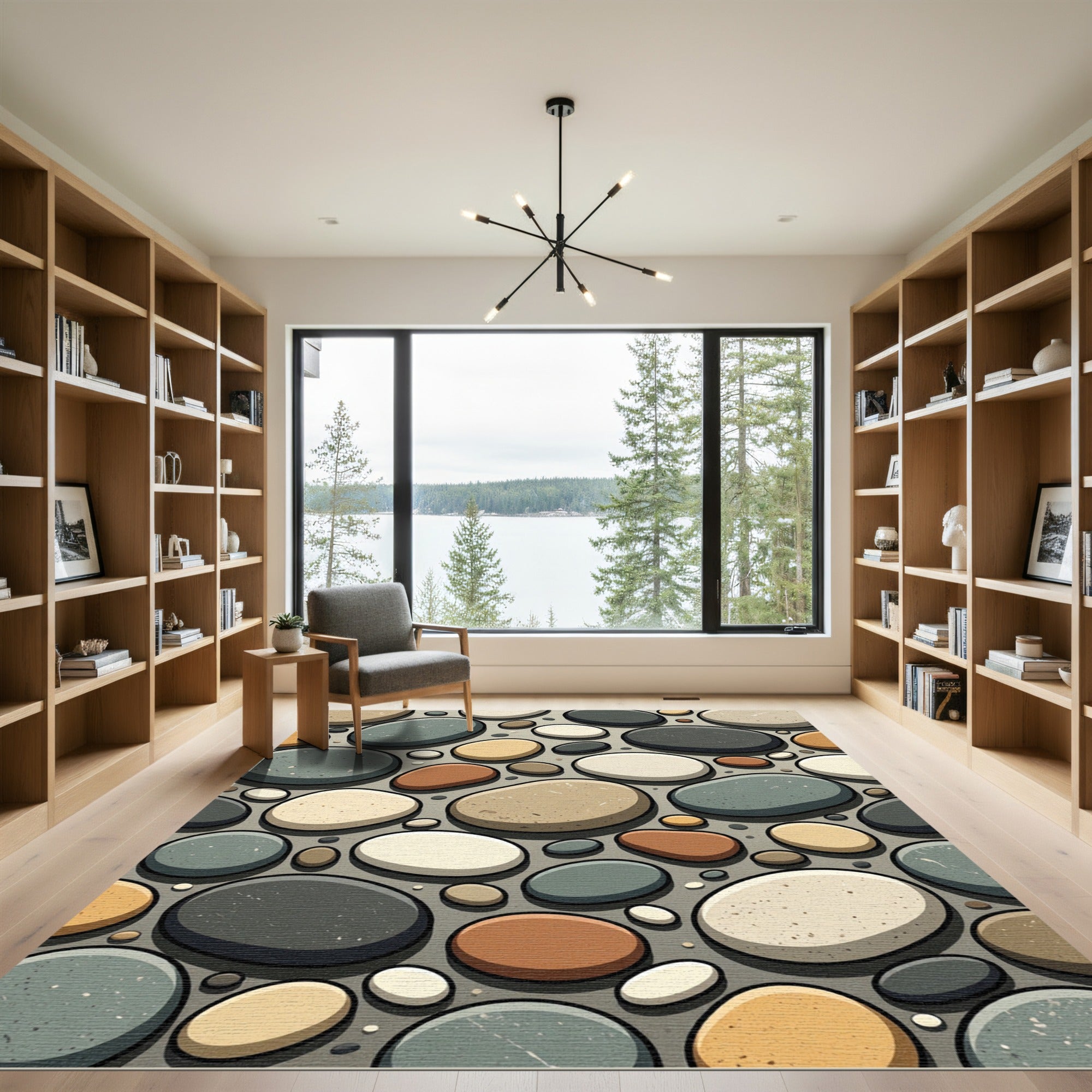 Pebble Mix Earth Tones Oval Medley Rug