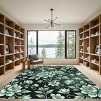 Jade Petal Vine Arrangement Rug