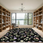Pink Purple White Floral Sprigs Rug