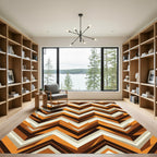 Geometric Zigzag Stripes Rug