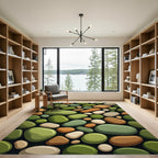 Earthy Tones Smooth Pebble Pile Rug