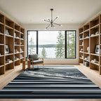 Coastal Waves Stripe Scene Rug