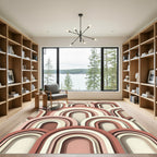 Terracotta Arch Boho Midcentury Layered Curves Rug