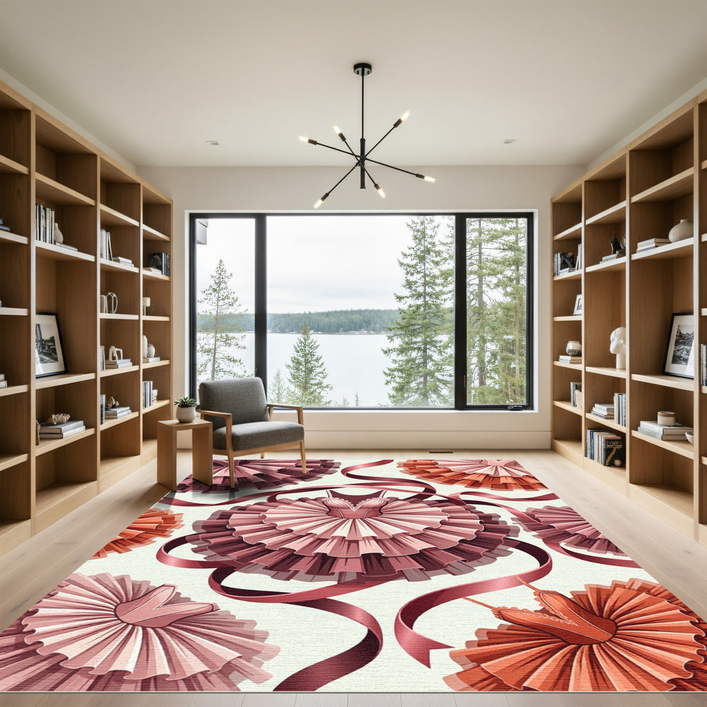 Pink Tutu Ribbon Ballet Arrangement Rug