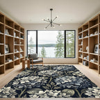 Vintage Hydrangea Floral Garden Rug