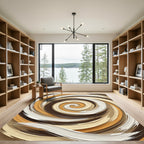 Earthy Swirl Strokes Rug