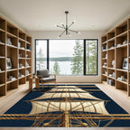 Nautical Tall Ship Linen Sails Rug