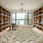 Abstract Pixelated Checkerboard Tone Rug