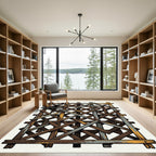 Rustic Barn Wood Lattice Texture Rug
