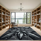 Sharp Crystal Facet Explosion Rug