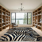 Wild Zebra Animal Print Rug