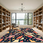 Abstract Confetti Burst Geometric Art Rug
