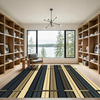 Neutral Toned Vertical Stripe Rug