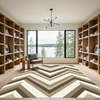 Shaded Earth Tone Chevron Vibe Rug