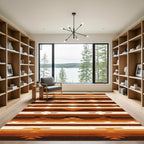 Earthy Terracotta Southwestern Stripe Rug